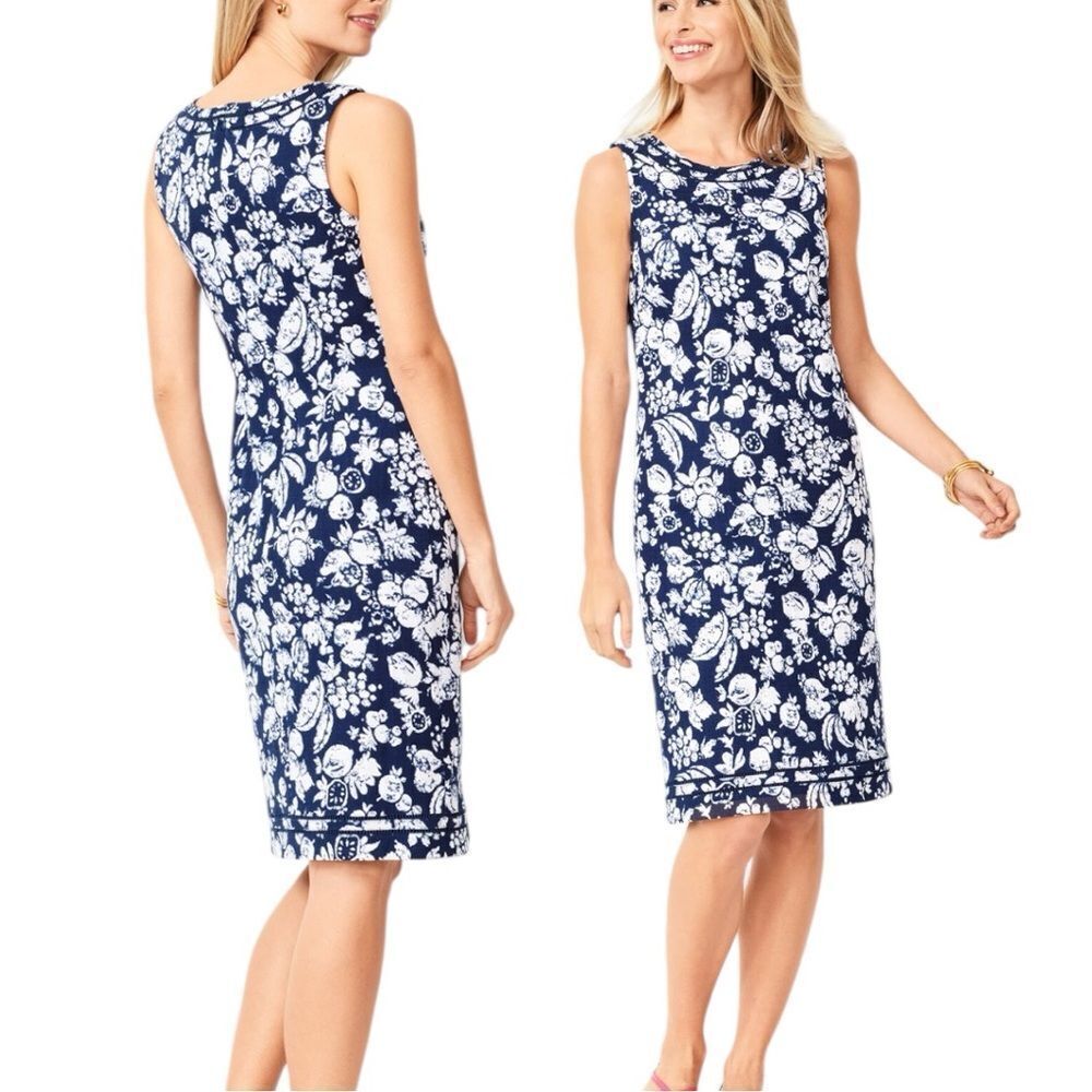 Talbots NWT Mixed Fruit Textured Shift Dress | Size 2P Petite